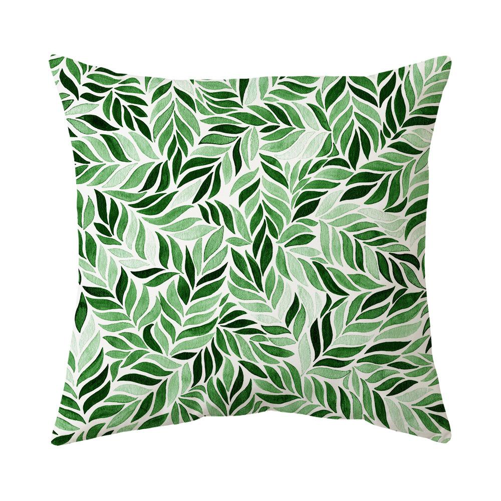 Pillow Nordic Plant Print Pillow Home Sofa Bedside Cushion Square Pillow Case
