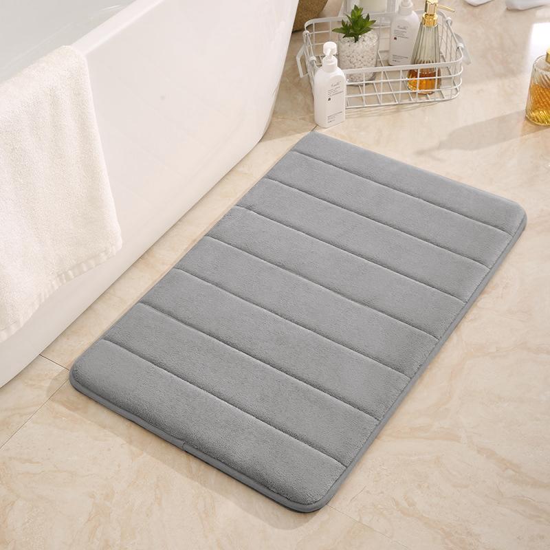 Coral Velvet Bathroom Mat Toilet Kitchen Drying Pad Anti-skid Bathtub Foot Mat Bath Floor Mat Absorbent Sink Pad Entrance Rug