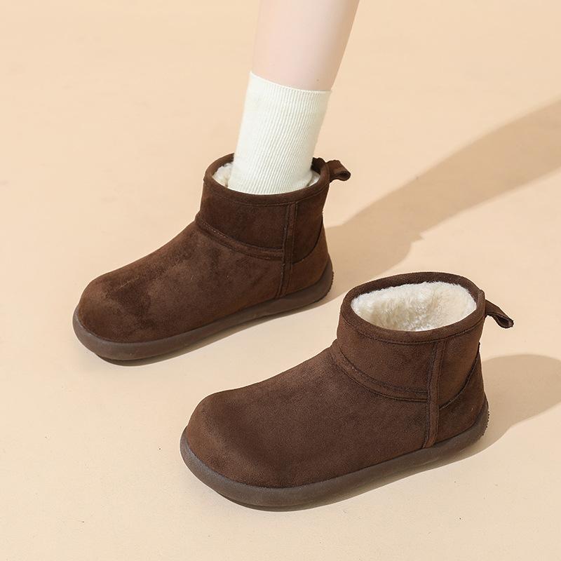 

Women s Cartoon Large Size Soft Sole Winter Warm Fur Snow Boots Padded Lined Ankle Boots Anti-slip Hiking Casual Sports Cotton Boots 40 темно-коричневого