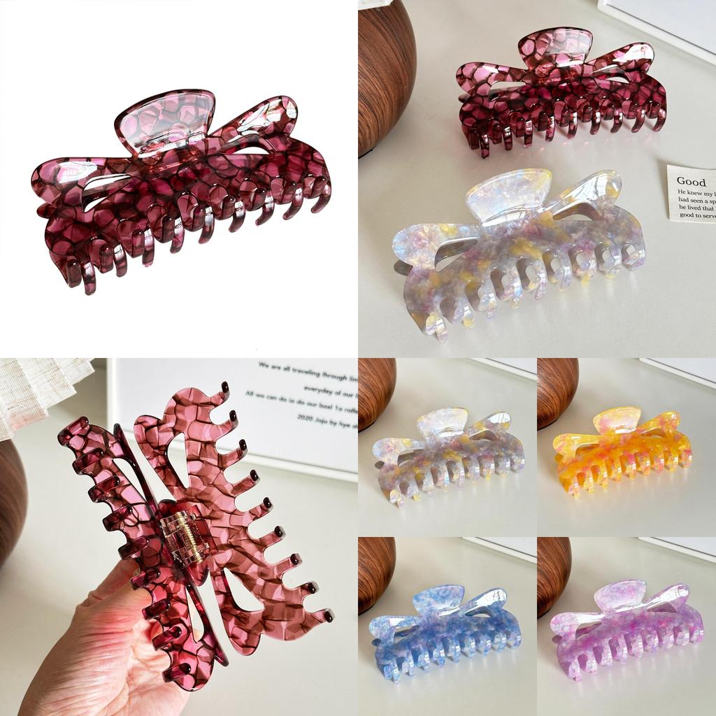 Schicke Große Blumenmuster-Haarkralle mit Herzdesign für Trendigen Alltagsgebrauch