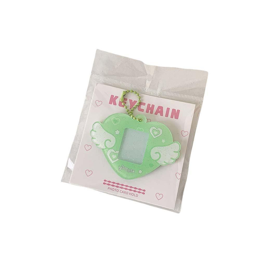 

With Keychain ID Photo Photocard Frame Idol Card Display Protector Card Decor