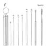 6/7/8Pcs Set Ear Wax Pickers Cleaning Stainless Steel Earpick Wax Remover Curette Ear Pick Cleaner Ears Cleaner Spoon Care Ears