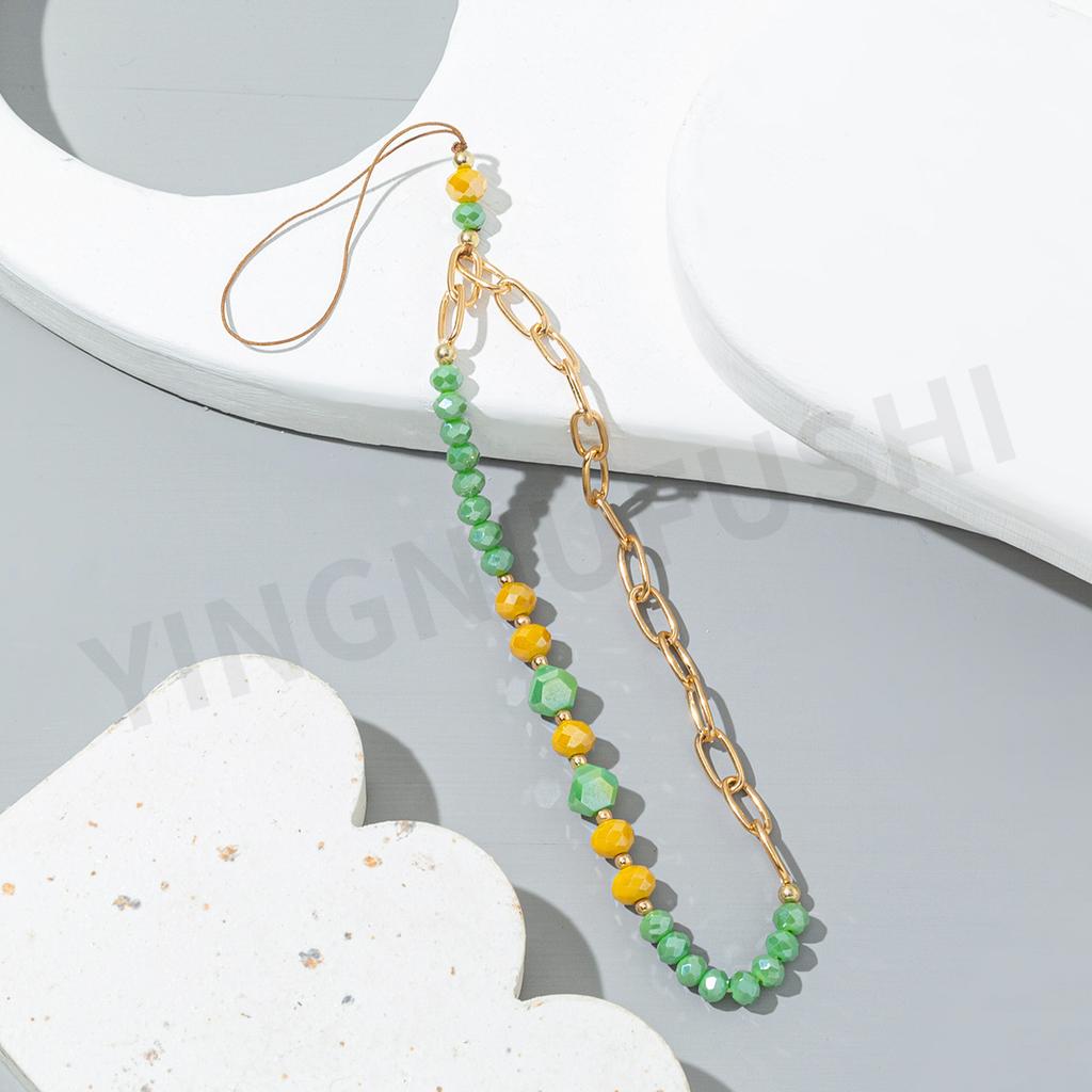 New mobile phone chain beaded mobile phone pendant DIY creative mobile phone case decorative lanyard bag pendant spot