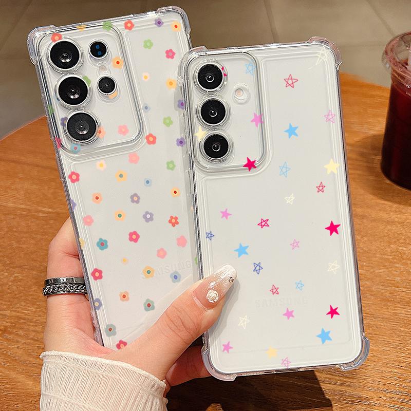 Simple Hearts Pattern Phone Case For Samsung Galaxy A57 A37 A17 A56 A16 A55 A36 A26 A15 A35 A54 A53 Clear Shockproof Soft Cover