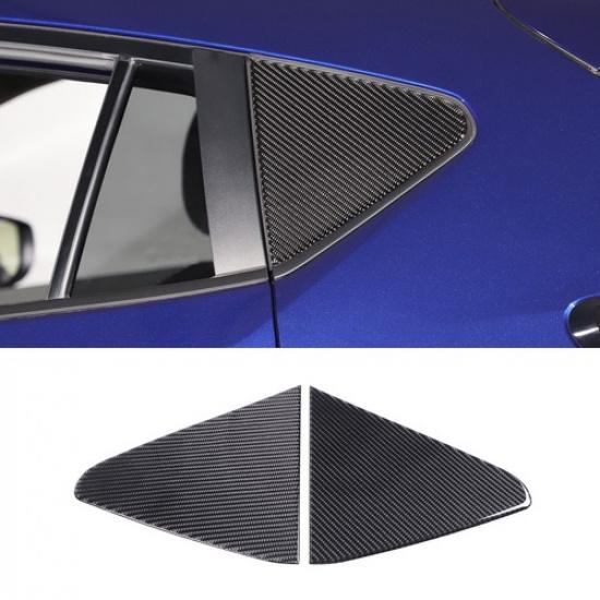 Carbon Fiber Rear Window Louver Shutter Trim Sticker For Subaru Crosstrek 23-24