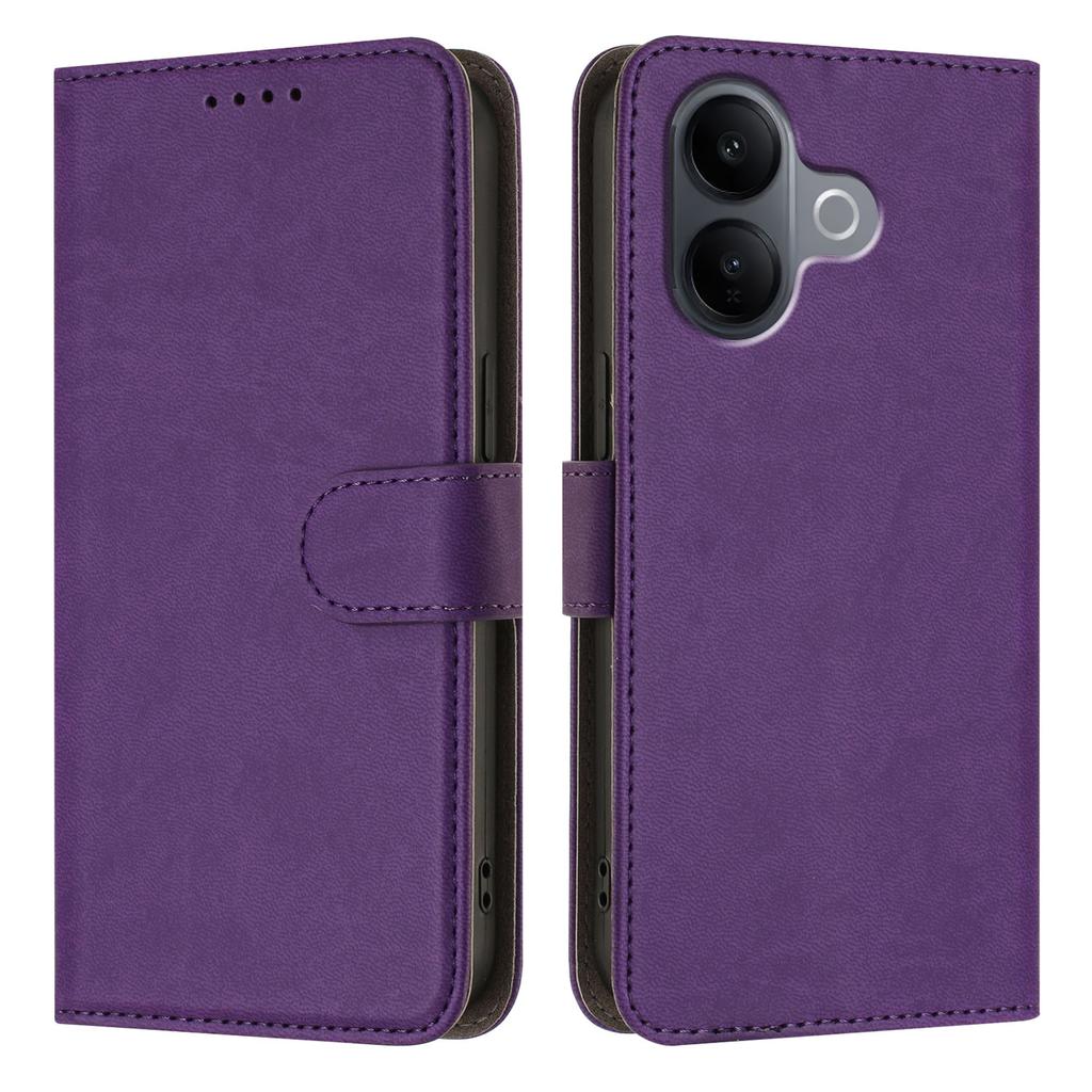 Dla vivo V60 Lite 5G Skórzane etui Jednokolorowe etui na telefon z portfelem