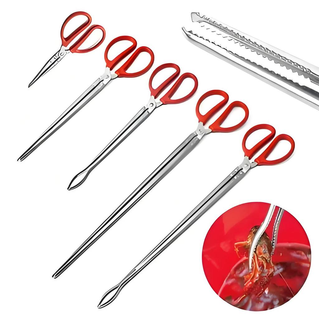 Heavy Duty Anti Slip Garbage Tongs Colorful Aluminum Allodurable Outdoor Pliers For Crab Fishing Magic Tool Long Fish Catcher