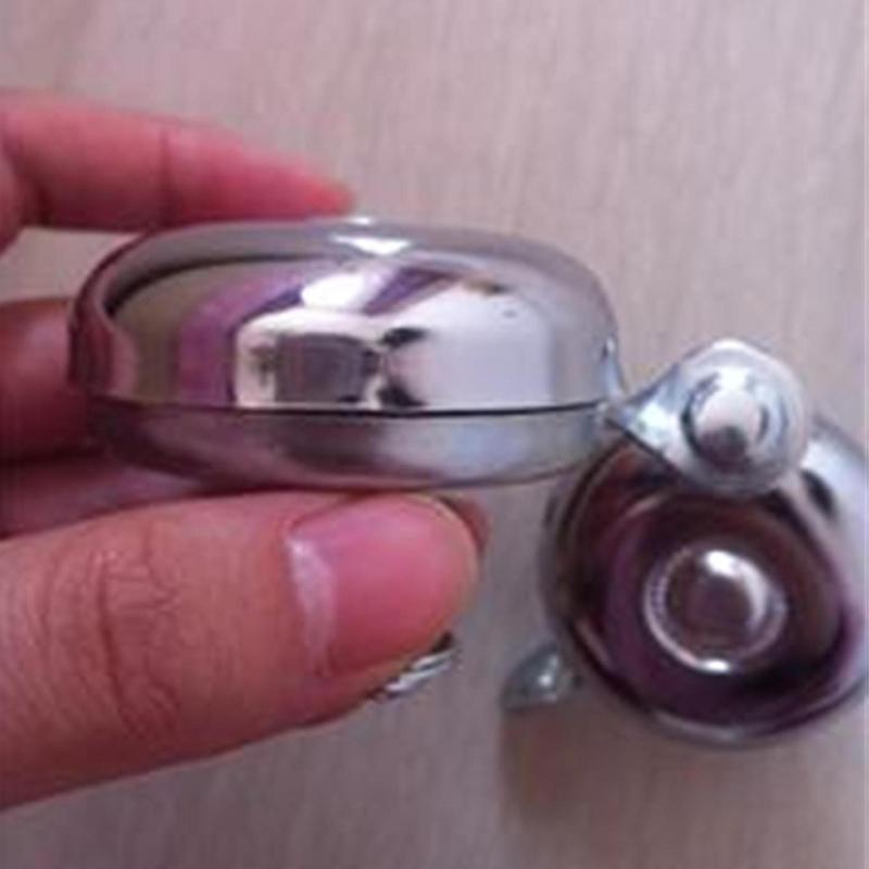 5Pcs Retro Super Loud Bicycle Bell Electroplated Shell Bright Rust Resistant Bike Bell Silver Left Hand