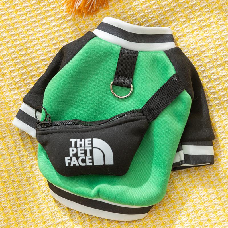 Pet Clothes Autumn and Winter Warm Dog Clothes Cute Bear Traction Sweater Fleece Puppy Cat Clothing