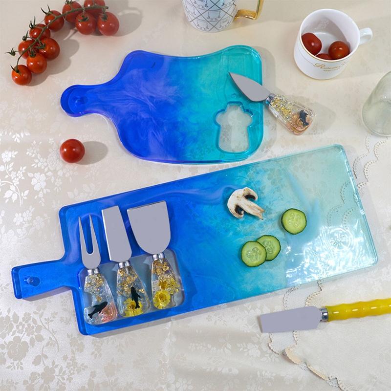 Creative Casting Mold Resin Paddle Mold Knife Fork Flat Shovel Silicone Molds for DIY Handcraft Beginners Home Decor