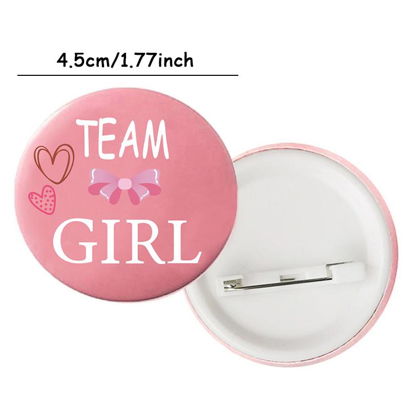 

10 шт. Команда раскрывает синие и розовые значки-пуговицы, значок для вечеринки, принадлежности для вечеринки по раскрытию пола