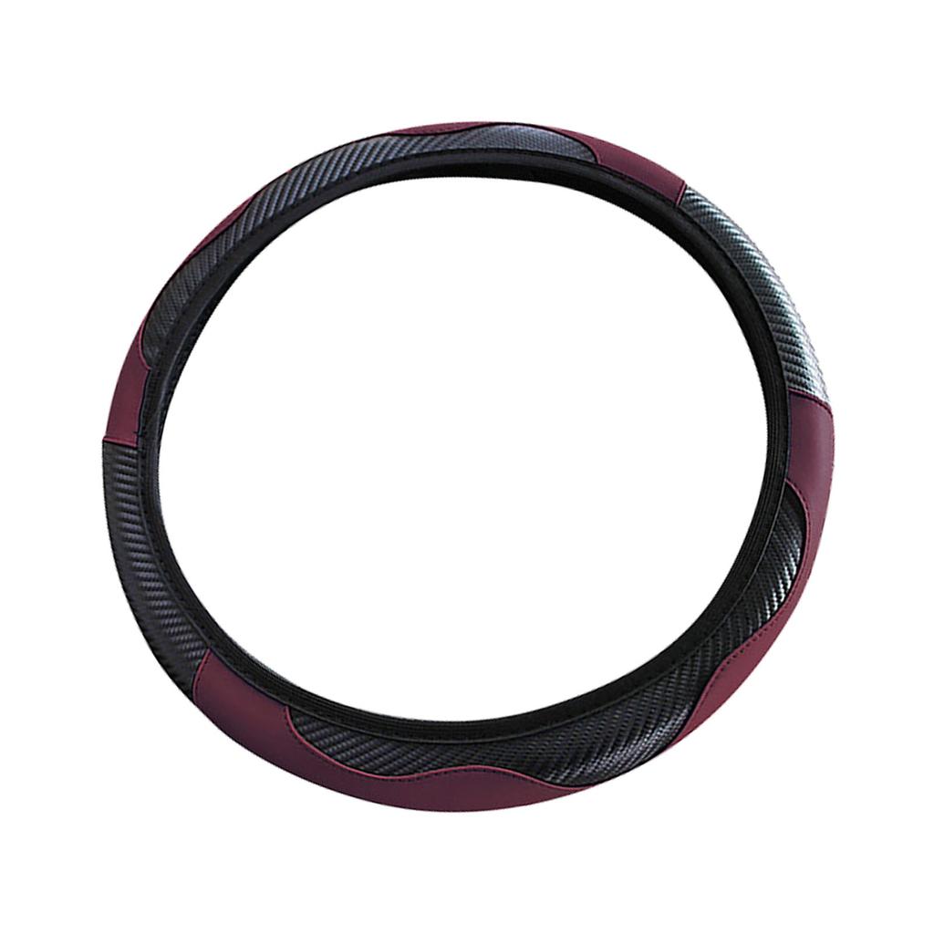 38CM Steering Wheel Cover Carbon Elastic Handle Sleeve Non Slip Steering Wheel Cover for Car