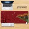 Zen Japanese Landscape Desk Mat with Birds and Mountains Gaming Mouse Pad