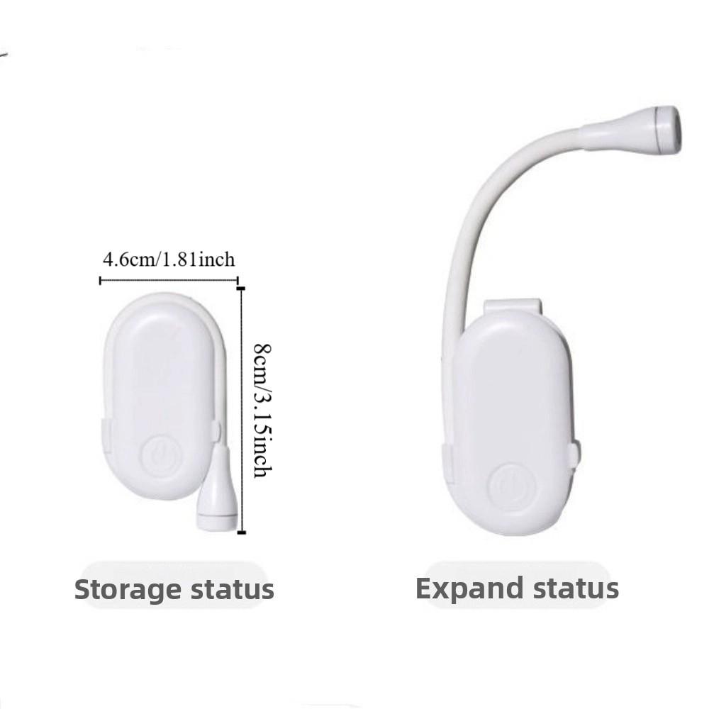 ABS Shell Mini LED Book Light 3 Color Study Lamp 360° Flip Eye Protection Lamp  Study Use