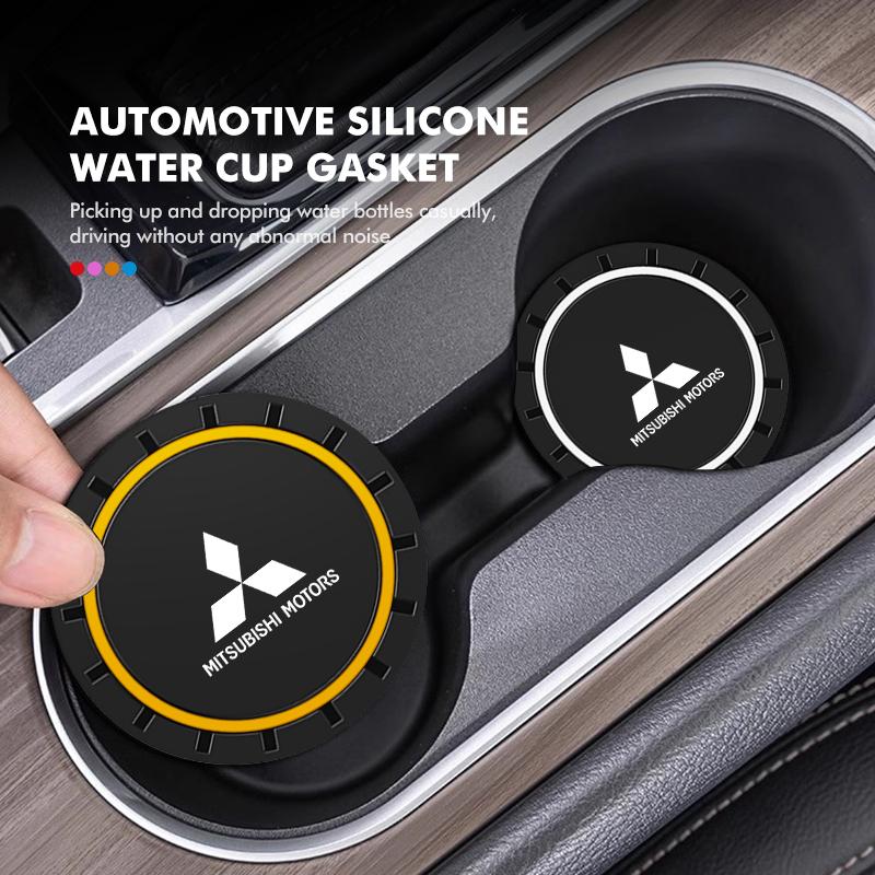 Anti-Slip Auto Cup Holder Pad Silicone Durable Interior Decor For Mitsubishi Lancer ASX Pajero Mirage Attrage Xpander Outlander