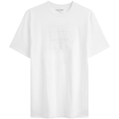 Simple White Summer Collection Cotton Box Letter Print Basic Short Sleeve T-Shirt Women T-Shirts Moonlight-White 40WK949