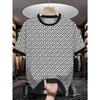Neue Herren-T-Shirts für den Sommer 2025 verwenden einen weichen und atmungsaktiven 3D-Musterdruck, lässig und modisch.