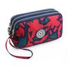 Waschbare Denim Damen Mehrfachfach-Clutch: Münz-, Make-up- und Handyaufbewahrung.
