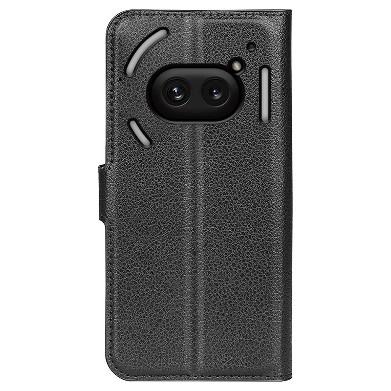For Nothing Phone (2a) Plus/Phone (2a) Case Litchi Texture Leather Folio Stand Card Holder Phone Cover