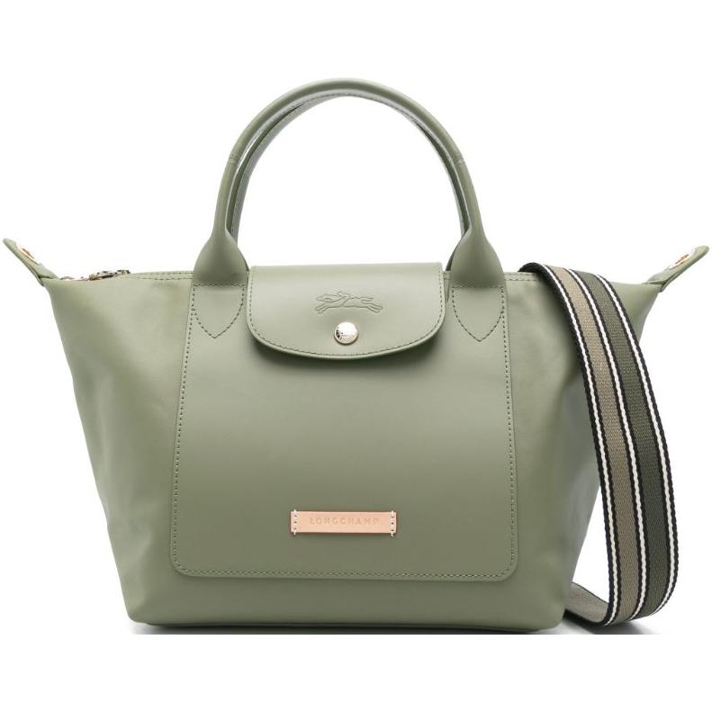 

Longchamp Le Pliage Xtra Metal Logo Flap Snap Closure Calfskin Tote Bag Shopping Bag Shoulder Crossbody Handbag Small Women Tote Green 1512HFZ466 Basic Set (Bag+Dust Bag)