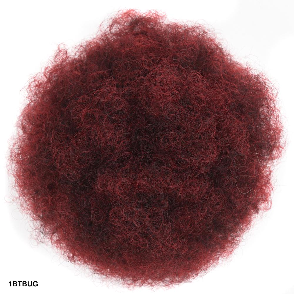 Afro Puff Hair Bun Dreadlock Drawstring Ponytail with Curly Hair Chignon Synthetic Hairpiece Scrunchies for Women