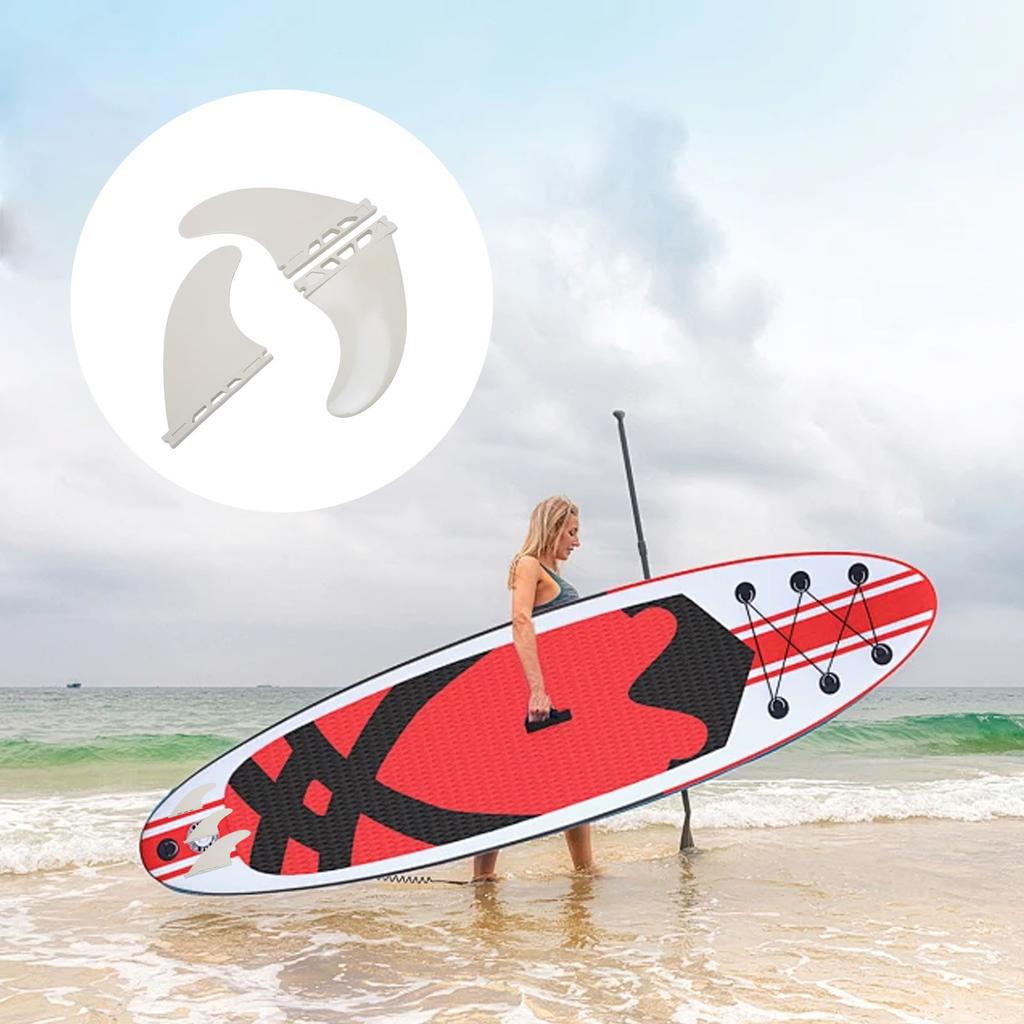 Surfboard Fins Set of 3 Sturdy PVC   for Longboard Shortboard Stand Up Paddle Board