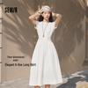 Semir Women's Summer Pleated Waist-Defining Maxi Dress