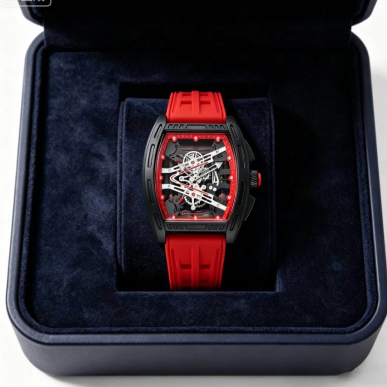 Geneva Men's Steel Band Fashion Calendar Wristwatch - Bestseller Personalized Business Set
