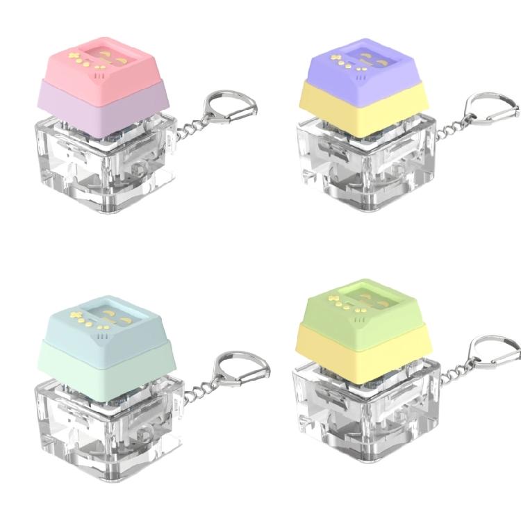 1PC Mechanical Keyboards Clicks Toy With Colorful LED Lights Switches Tester For Desk Decoration And Relaxation