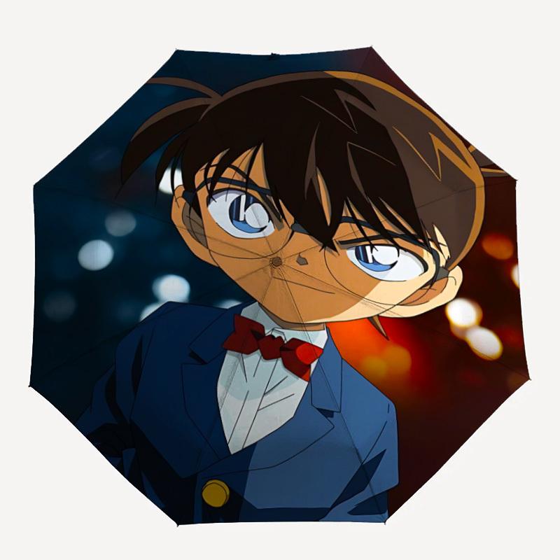 

1pc Detective Conan Automatic Folding Umbrella, Automatic Folding Umbrella with 8 Ribs, Convenient for Outdoor Use 045