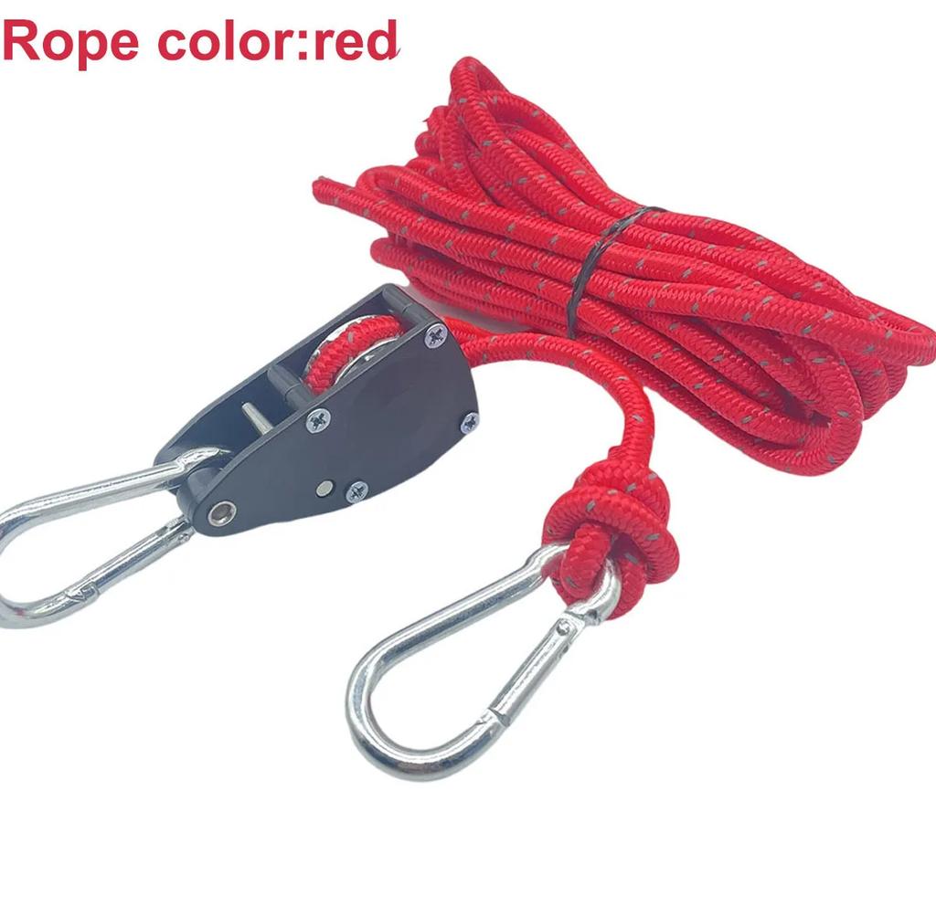 4mm tenda da campeggio corda riflettente tirante fissaggio corda del vento fibbia puleggia cricchetto tendalino gancio per corda