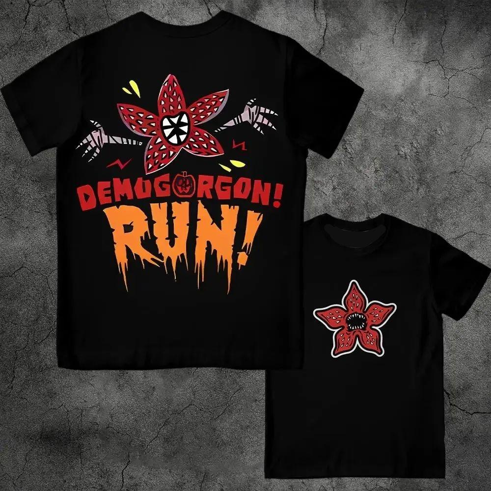 Cotton Eddie Munson Stranger Vintage Print Tshirt Demogorgon Cannibal Flower Hawkins Pattern Tshirt Y2K Streetwear Top