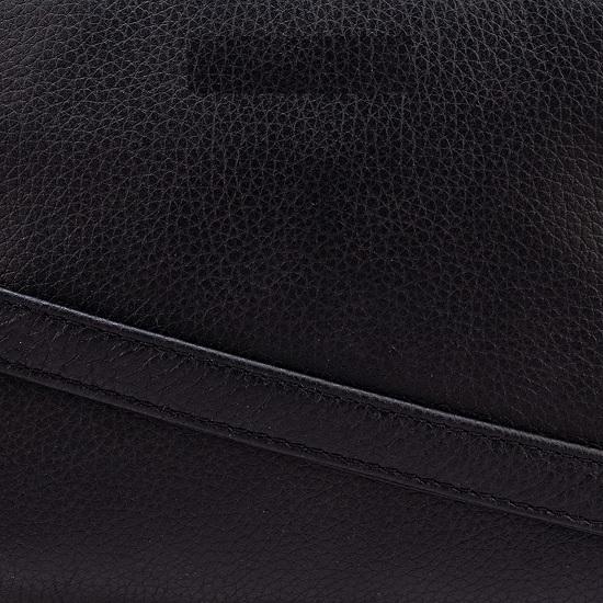 Noora Black Leather Mini Crossbody Sling Bag for Girls and Women & Double Zip Closure with Adjustable Straps