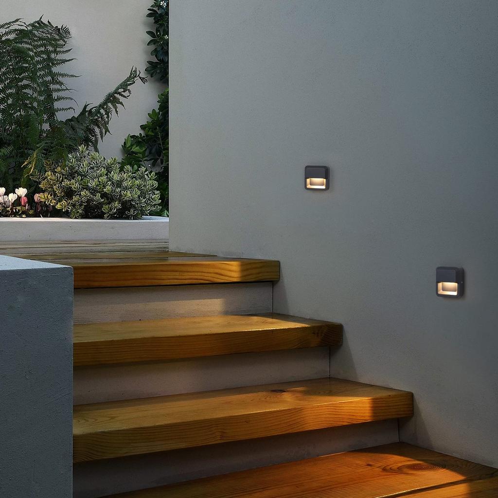WAYEE Bracket Staircase Wall Entryway Porch Gate Post Entryway Lighting for Indoor and Outdoor Waterproof and Outdoor Wall LED 3W Warm Nordic IP54