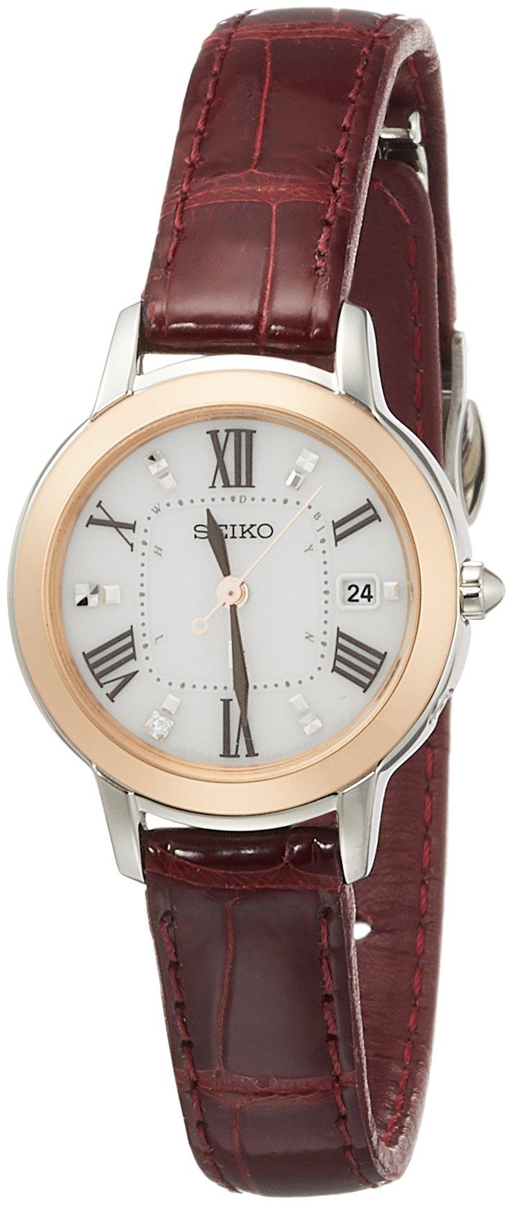 

Lucia Watch Diamond Dial Titanium Model SSQW038 Red [Seiko Watch] Women s