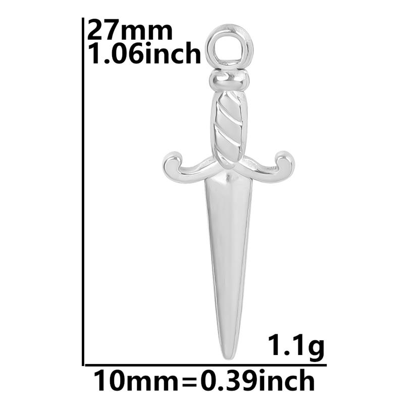 

Mix Small Stainless Steel Sword Charms For Jewelry Making Vintage Pendant Y2k Accessories DIY Earrings Dijes Para Hacer Pulseras