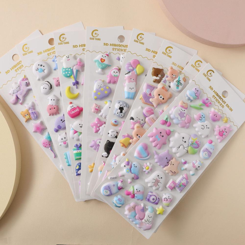 Hot New Cute cartoon 3D embossed stickers fun foam stickers for children DIY planner stickers decorative stickers High Quality Gifts