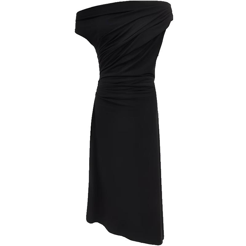 

ПЛАТЬЕ МИДИ АСИММЕТРИЧНОЕ БЕЗ РУКАВОВ ВЕСНА 2025 2XL