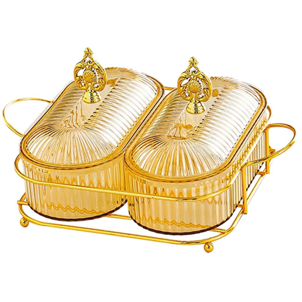 Candy Bowl Appetizer Serving Tray Snack Dishes Divided Platter Fruit Container With Lids
