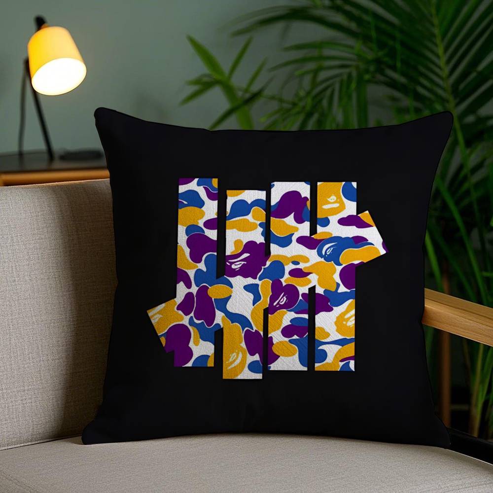 5 Ränder Cool Oslagbar-U Kuddfodral Kvalsterdammsskyddande Kuddfodral Osynlig dragkedja Silkeslen kort plysch Soffkuddfodral