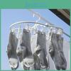 Étendage à vêtements durable en plastique blanc avec 32 pinces solides pour chaussettes
