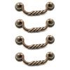 Bronze Drawer Pull Handles 4 Pack Metal Rope Style Cabinet Hardware with 3.15 Inch Hole Center for Dresser and Cupboard Use Across Furniture