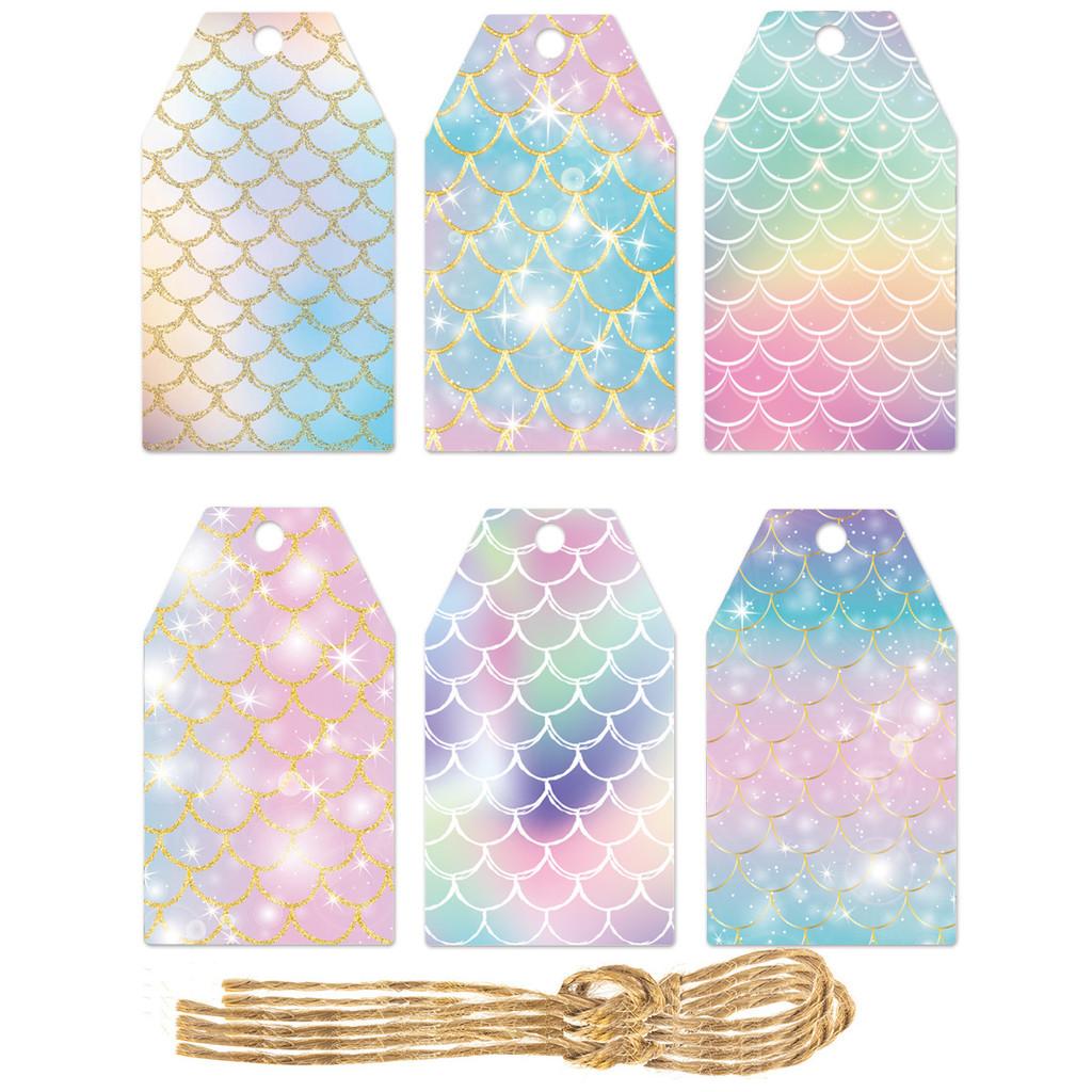 Theme Gift Mermaid Tag Series Creative Paper Tags For Event Room Decoration