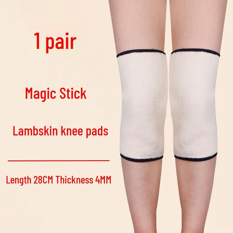 Warm Lamb Wool Velvet-Lined Knee Pads for Joint Protection - Ideal for Middle-Aged & Elderly Men and Women During Autumn and Winter