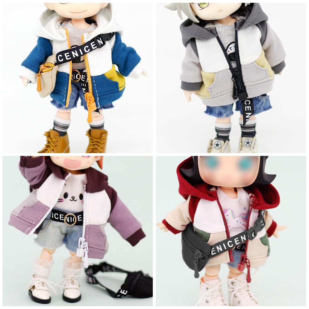 HIGHAWK Obitsu 11 OB11 Taille Tenue Obitsu Poupée 11 Vêtements Parka GSC Vêtements de Poupée Manteau P9 Vêtements de Poupée Lâche 11cm Poupée Obitsu Corps 1/12bjd (Parker