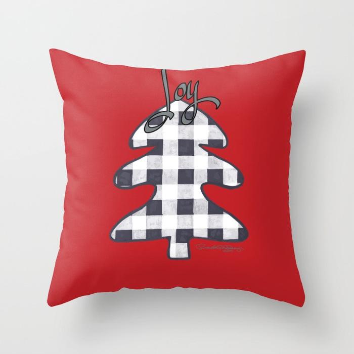 

Новый стиль, персонализированная и креативная полиэстеровая наволочка для рождественской елки, европейская и американская модная и простая для дома, дивана, эркера 45*45cm