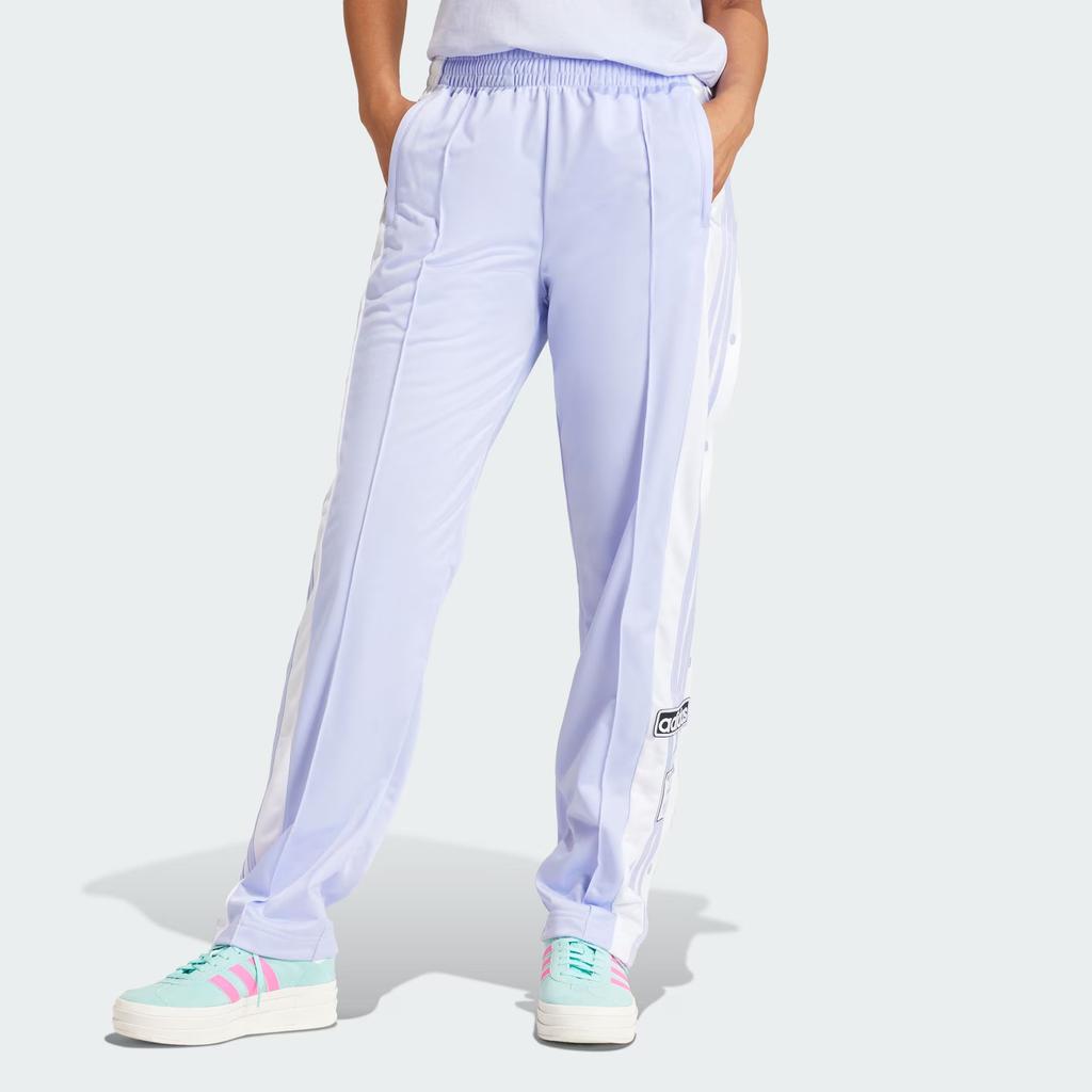 Adidas Originals Adicolor Series Striped Patchwork Joggers With Side Snap Buttons Women Bottoms Pastel-Lilac IP0625