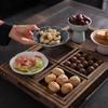 Japanese Style Seven-Compartment Wooden Tea Snack Tray