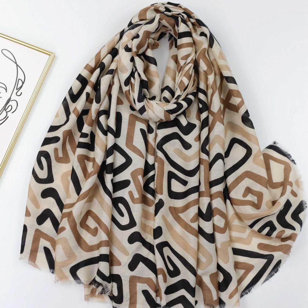 2024 Jaro a podzim Zima Nový Dlouhý tenký šátek z bavlny a konopí Cestovní univerzální teplý šátek na opalování pro ženy