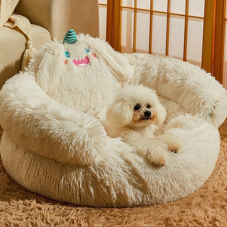 Winter Warm Bean Bag Pet Bed for Small & Medium Dogs and Cats - Cozy, Cold-Resistant Sleeping Mat